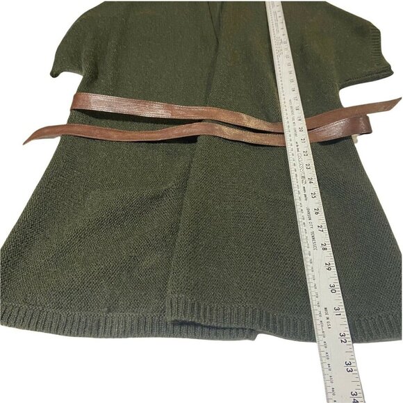 Vince Cardigan Womens XS Green Open-Front Shawl Collar with Pockets Llama Wool - Picture 4 of 10